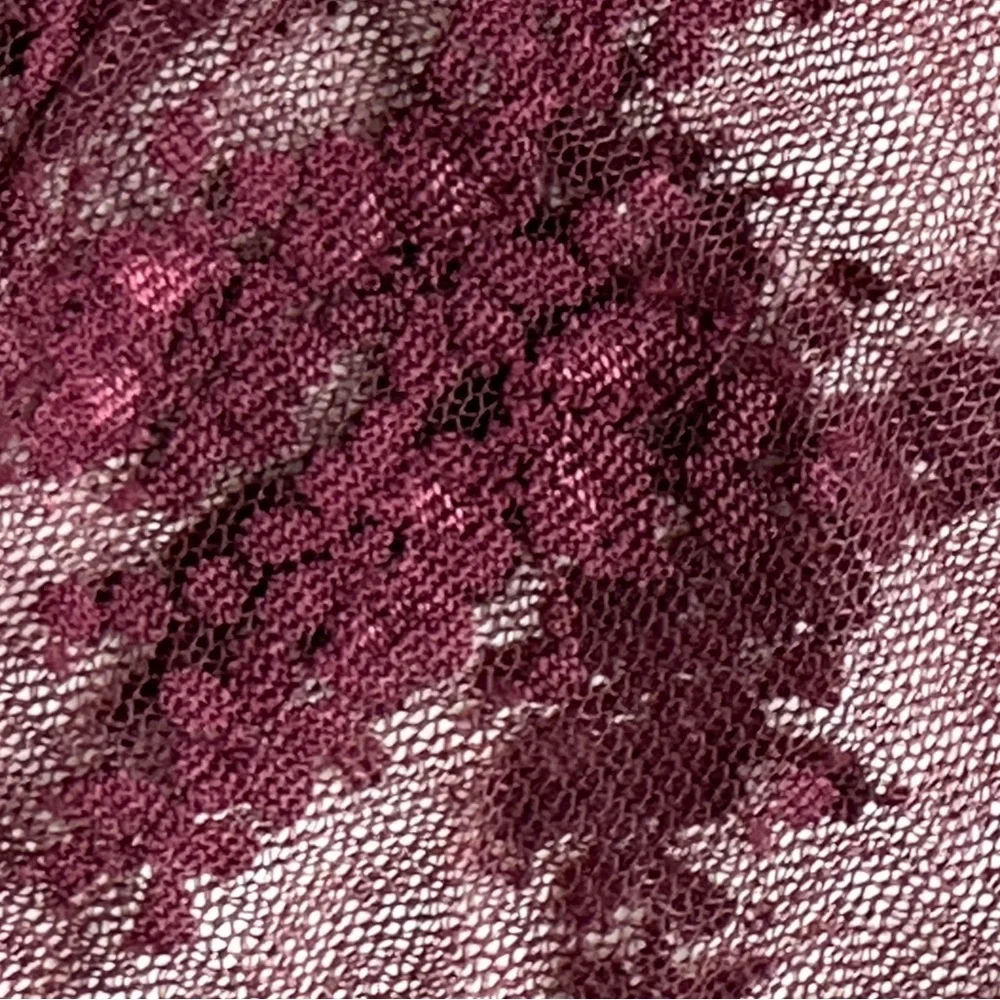 FREE PEOPLE sheer shirt in burgundy.  Medium - Picture 6 of 10